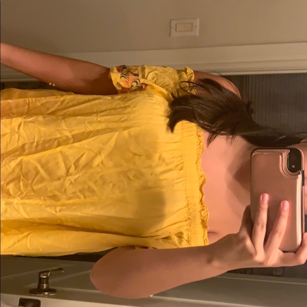 Yellow off the shoulder top